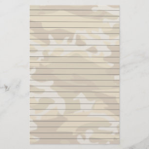 Lined Paper With Desert Camo