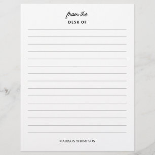Lined Personalised Name Office Custom Letterhead