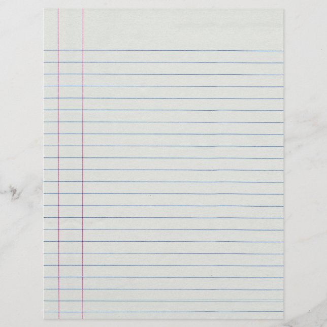 Lined School Paper Background (Front)