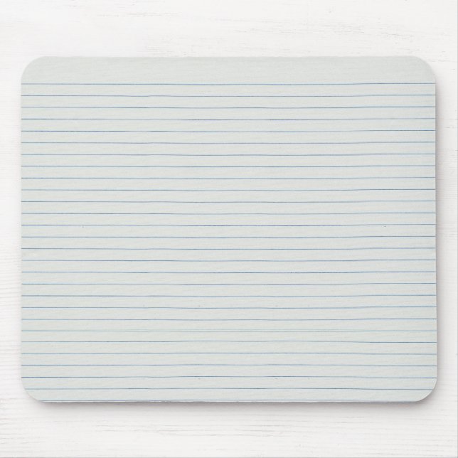 Lined School Paper Background Mouse Mat (Front)
