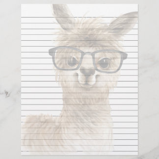 Lined Smart Alpaca Letterhead Paper
