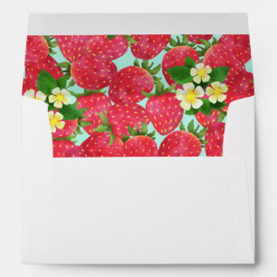 Lined strawberry envelope