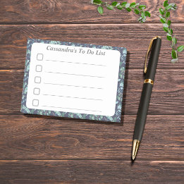 Lined To Do List Blue Teal Foliage Rectangle Post-it Notes