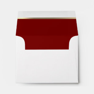 Lined with Dark Red and Gold Bar Envelope