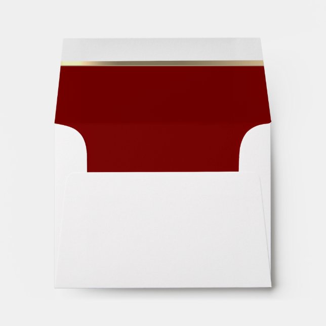 Lined with Dark Red and Gold Bar Envelope (Back (Bottom))