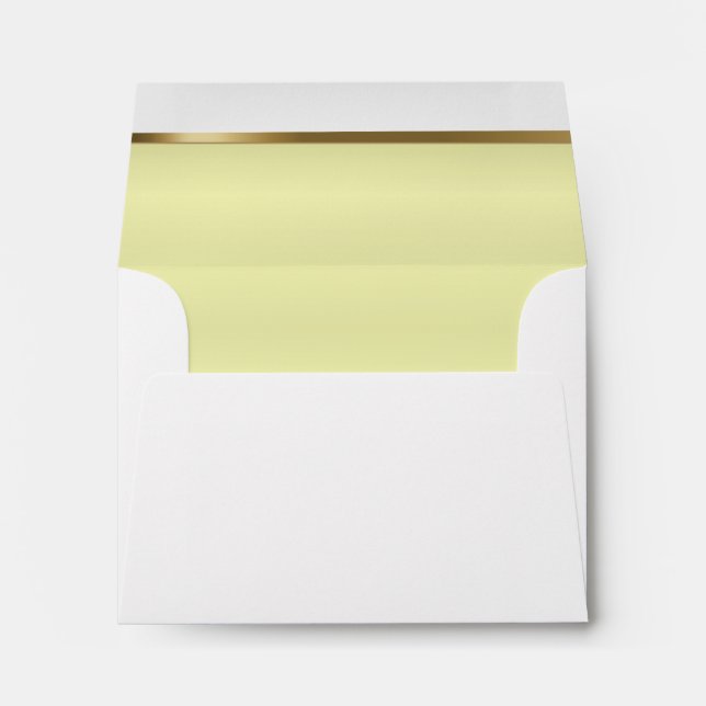 Lined with Pastel Yellow and Gold Bar Envelope (Back (Bottom))