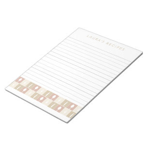 Lined Writing Recipe Pages Personalised Pad