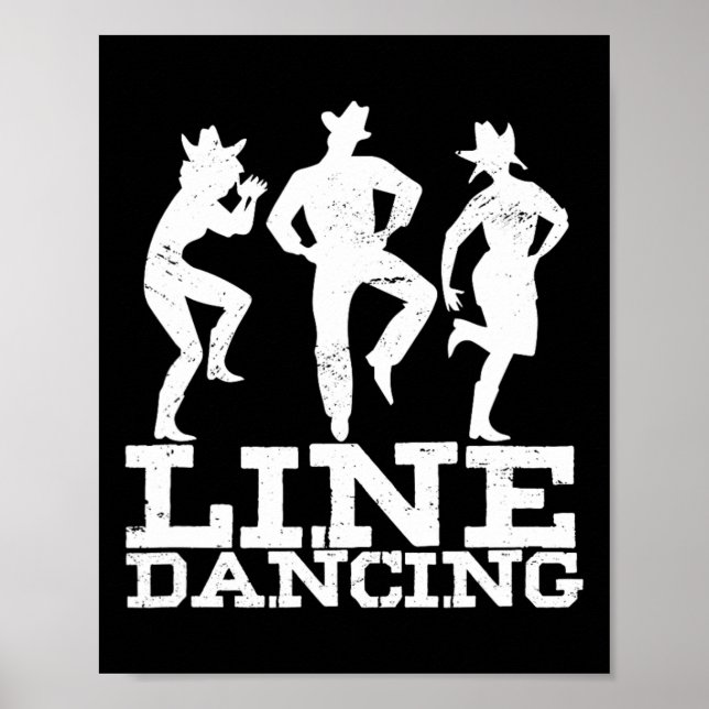 Linedance Dancing Dancer Dancer Music Western Gift Poster (Front)