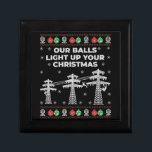 Lineman Christmas Our Balls Light Up Gift Box<br><div class="desc">Lineman Christmas Our Balls Light Up</div>