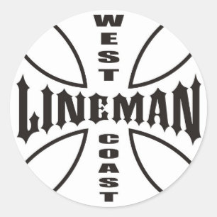 Lineman Classic Round Sticker