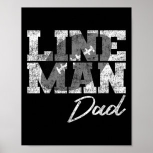 Lineman Dad - Football Player Matching Family  Poster