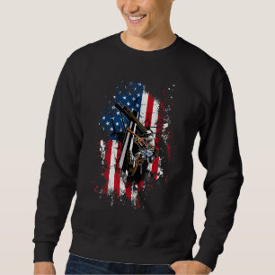 Lineman Distressed Us American Flag Patriotic 4th Sweatshirt