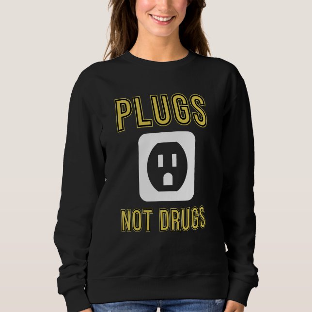 Lineman Electric Cable Plug Electrician Men Sweatshirt (Front)
