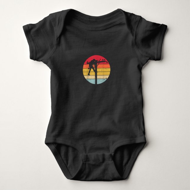 Lineman Electrician Gift Baby Bodysuit (Front)