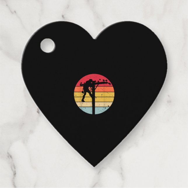 Lineman Electrician Gift Favour Tags (Front)