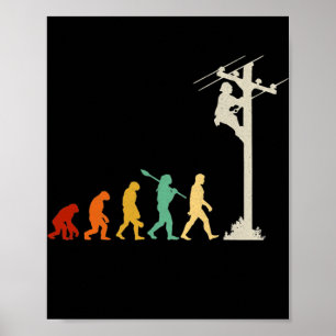 lineman evolution electrician lineman  poster