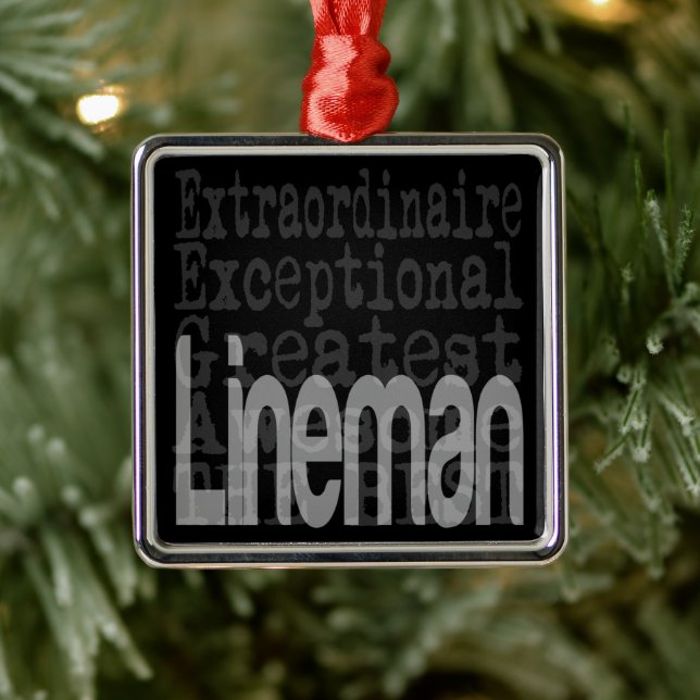 Lineman Extraordinaire Metal Tree Decoration (Tree)