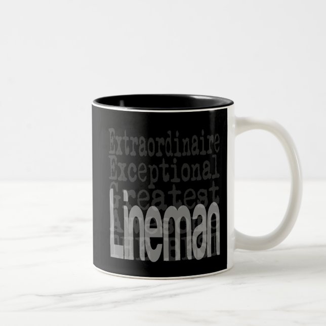 Lineman Extraordinaire Two-Tone Coffee Mug (Right)