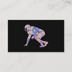 Lineman Football Player Tie Dye Sport Football Fan Business Card