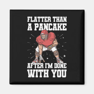 Lineman Funny Pancake Blocks Football Player Magnet
