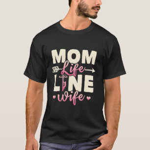 Lineman Gifts Line Worker Line Wife Image On Back T-Shirt