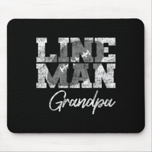 Lineman Grandpa - Football Player Matching Family Mouse Mat