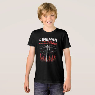 Lineman Humour:  Up Poles Like a Mountain Climber Tri-Blend Shirt