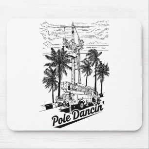 Lineman Le Dancin' Electrician Gift For Men Husban Mouse Mat