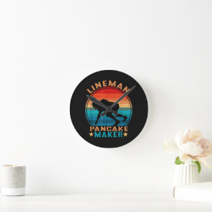 Lineman Pancake Maker - American Football Round Clock