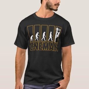 Lineman profession evolution lineman electric job T-Shirt