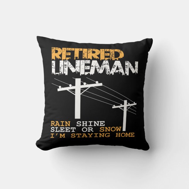 Lineman Retirement Funny Electrician Occupation Cushion (Front)
