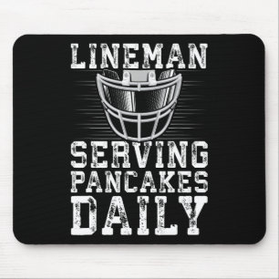 Lineman Serving Pancakes Daily Football Lineman  Mouse Mat