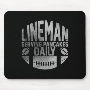 Lineman Serving Pancakes Daily Funny Football Line Mouse Mat