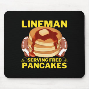 Lineman Serving Pancakes Football Lineman Mouse Mat