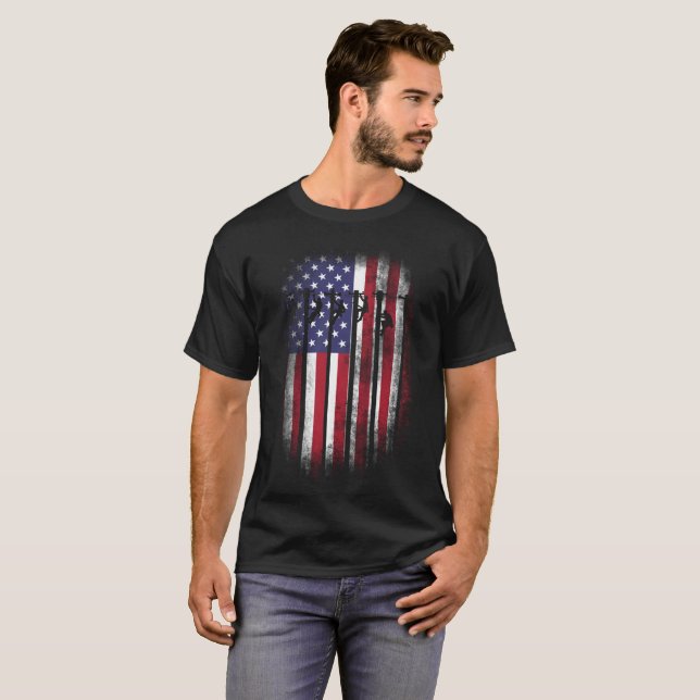 Lineman Shirts American Flag Gift (Front Full)