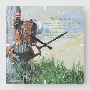 Lineman's Life Wall Clock