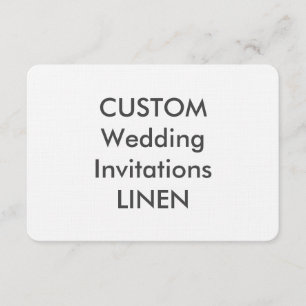 LINEN 100lb 5” x 3.5" Wedding Invitations