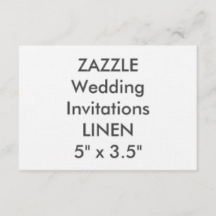 LINEN 100lb 5” x 3.5" Wedding Invitations