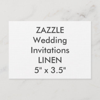 LINEN 100lb 5” x 3.5" Wedding Invitations