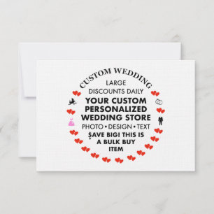 LINEN 3.5" x 5" Wedding Invitations