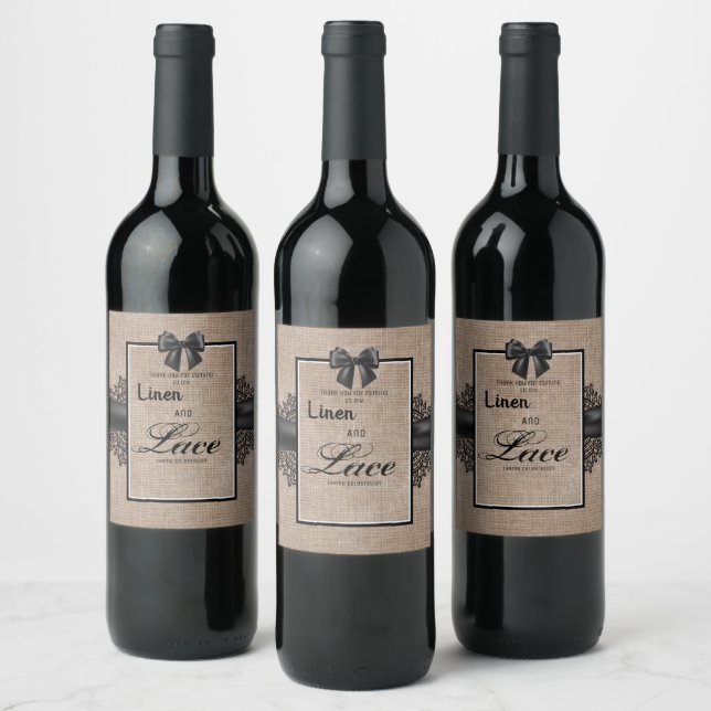 Linen and lace  wine label (Bottles)