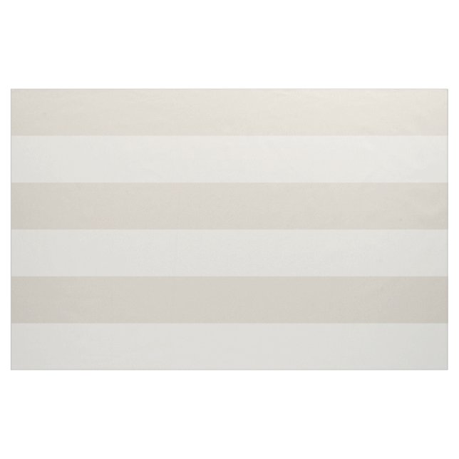 Linen Beige and Ivory Wide Stripes Large Scale Fabric (Yard)