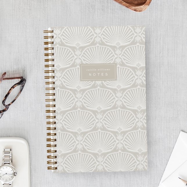 Linen Beige | Deco Fans Personalized Notebook (Creator Uploaded)