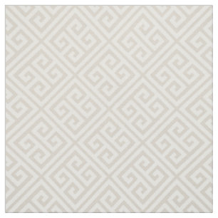 Linen Beige Greek Key Fabric