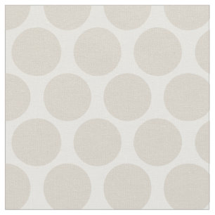 Linen Beige Mod Dots Fabric