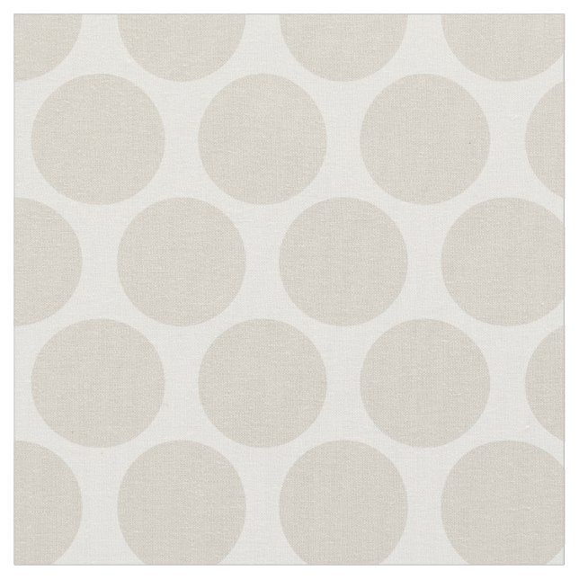 Linen Beige Mod Dots Fabric (Close Up)