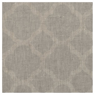 Linen Beige Modern Quatrefoil Large Scale Fabric