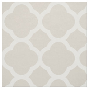 Linen Beige Modern Quatrefoil Large Scale Fabric
