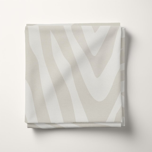 Linen Beige Zebra Print Large Scale Fabric (Creator Uploaded)