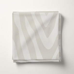Linen Beige Zebra Print Large Scale Fabric